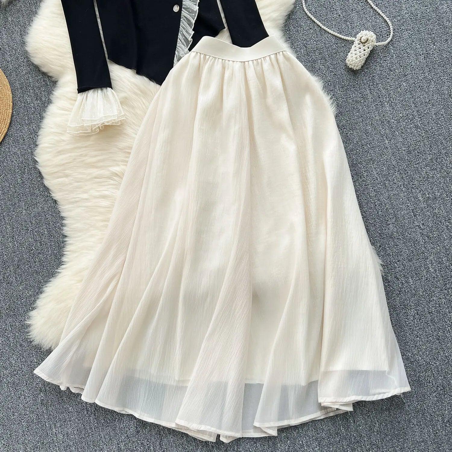 Casual Autumn 2-Piece Ruffle Set - Trendy Mix