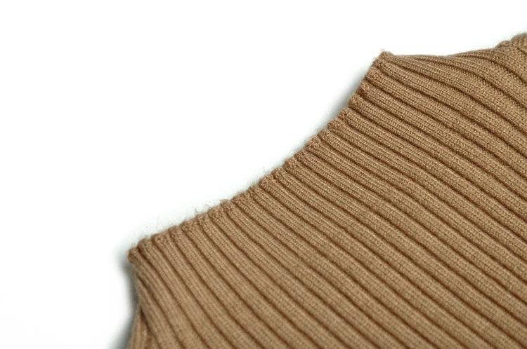 Winter Fashion Runway Brown Vintage Knitting Skirt Set Women O Neck Top+V Neck Brooch Coat+Long Mesh Skirt 3 Pieces Set - Trendy Mix