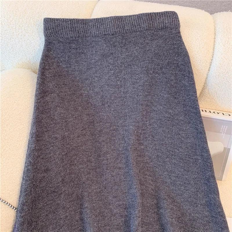 Elegant O-Neck Pullover & Wide-Leg Pants Set - Trendy Mix