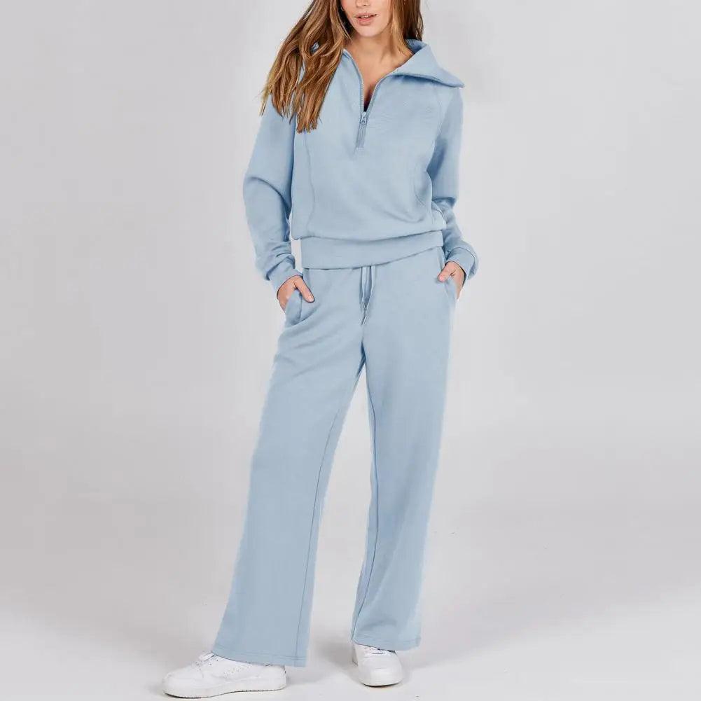 Women's Oversized Two-Piece Tracksuit Set - Trendy Mix