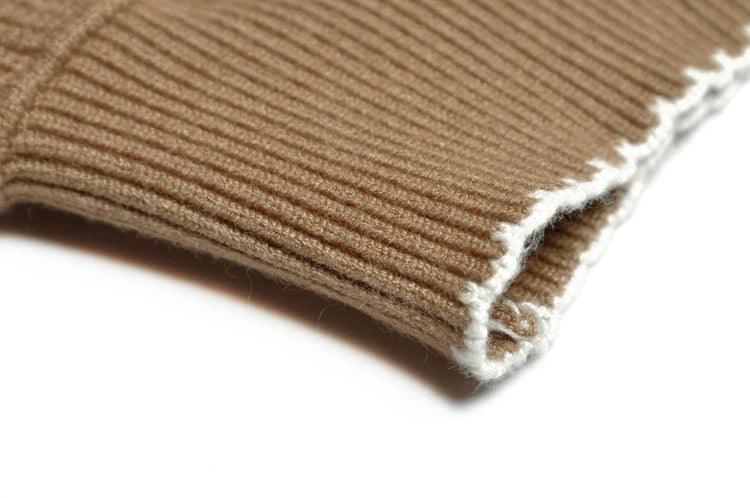 Winter Fashion Runway Brown Vintage Knitting Skirt Set Women O Neck Top+V Neck Brooch Coat+Long Mesh Skirt 3 Pieces Set - Trendy Mix