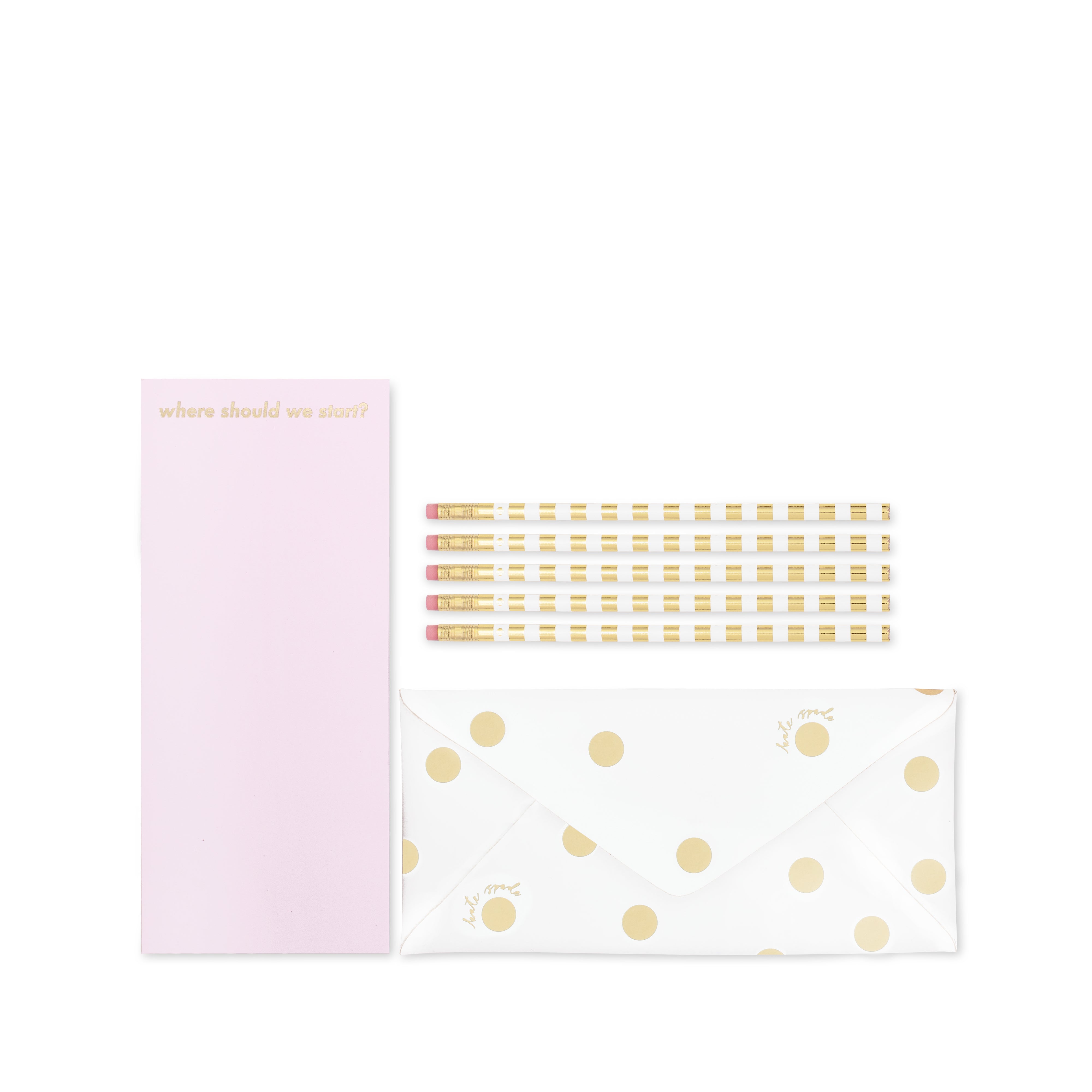 Kate Spade New York Envelope Pencil Pouch, Gold Dot with Script - Lifeguard  Press