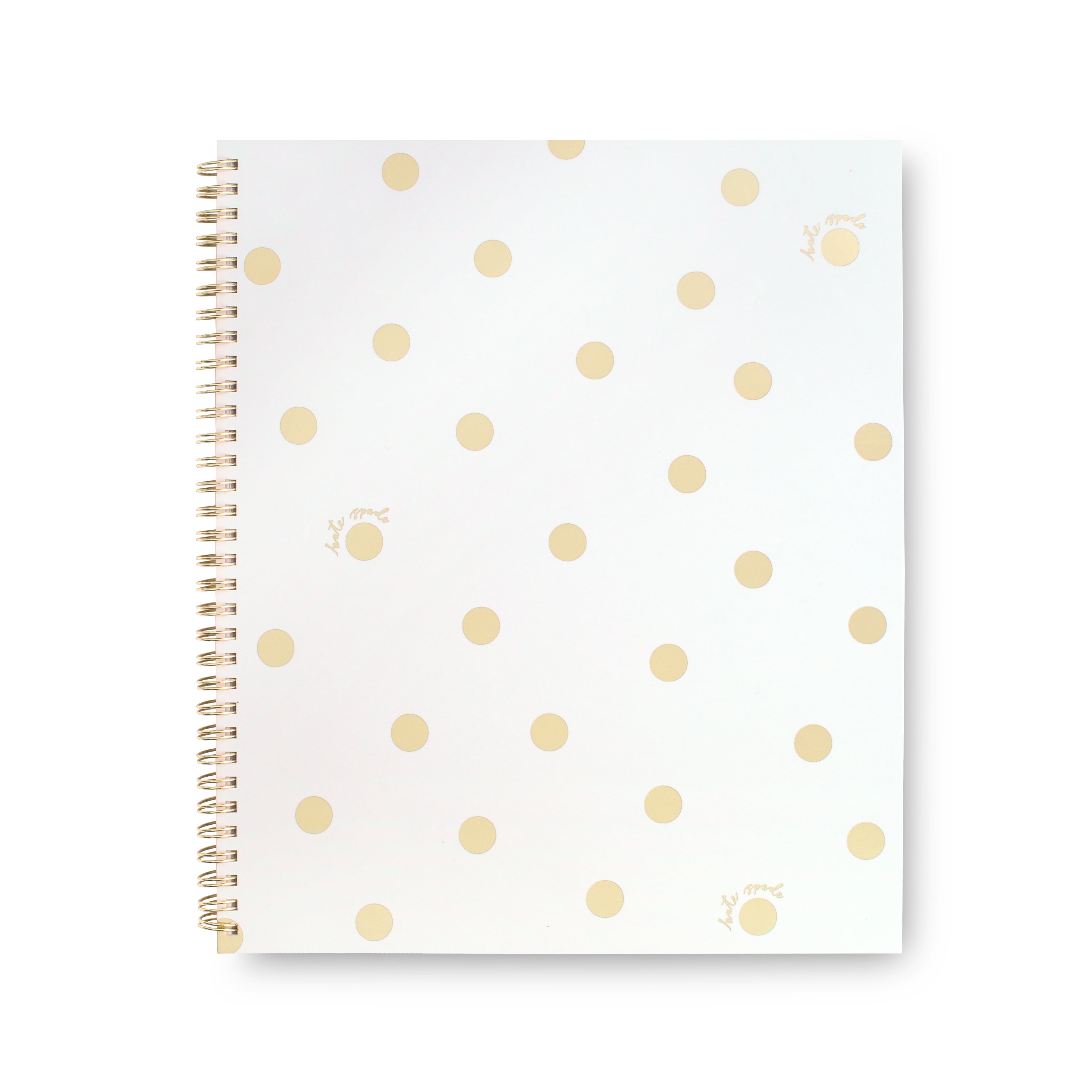 Kate Spade New York Large Spiral Notebook, Gold Dot with Script - Lifeguard  Press
