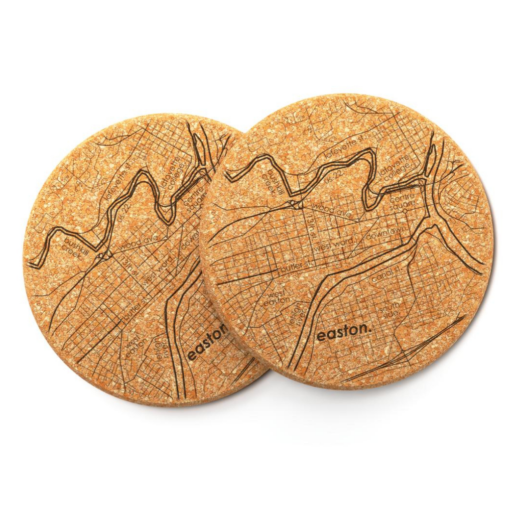 Bethlehem Map Cork Coasters, Set of 2 – Domaci