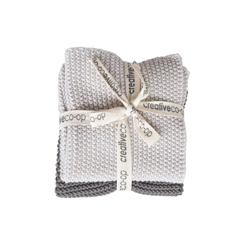 Square Cotton Knit Dish Cloths, Set of 2 – Domaci