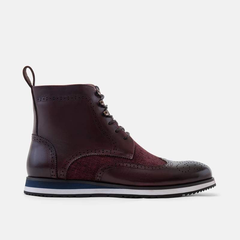 Jax Burgundy Wingtip Sneaker Boots