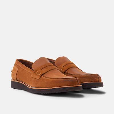 Abe Caramel Penny Loafers