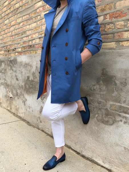 Dax Cobalt Blue Loafer Casual Outfit