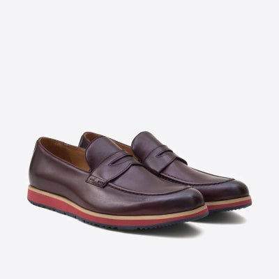 Ace Wine Penny Loafers
