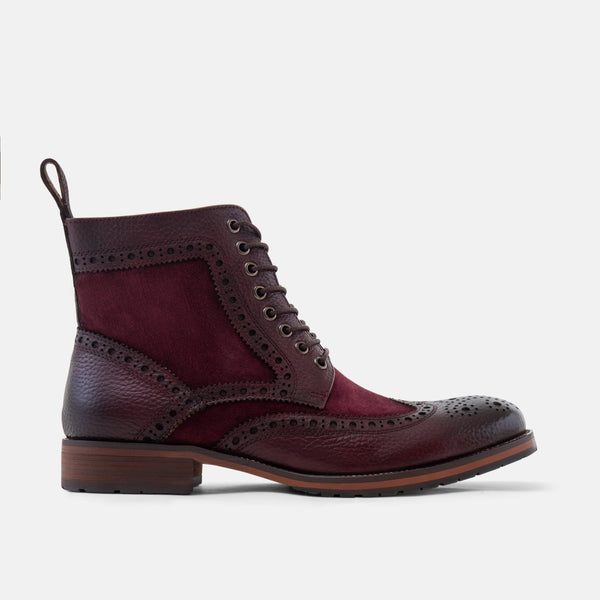 oxblood wingtip boots