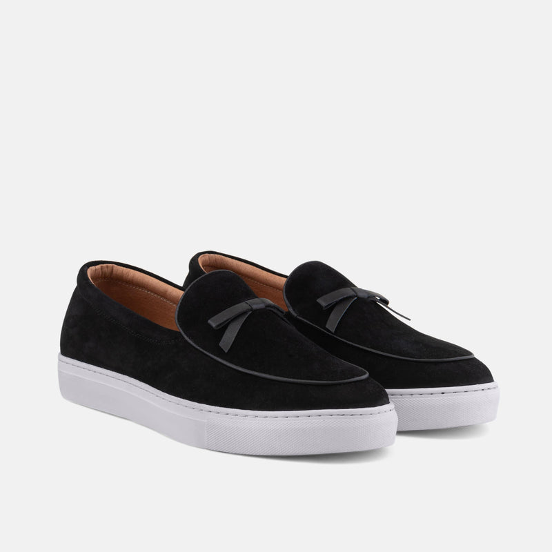 black loafer sneakers