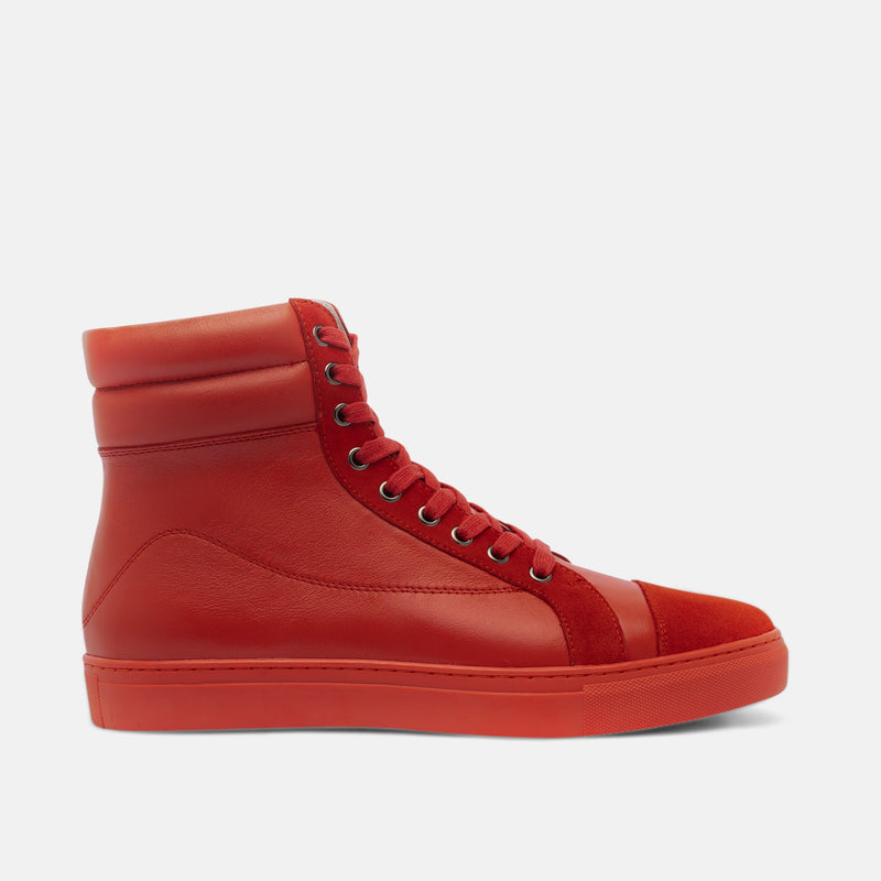 crimson red sneakers