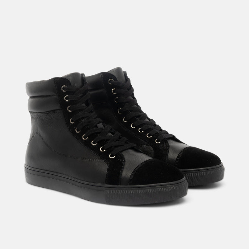 microsuede high top sneakers