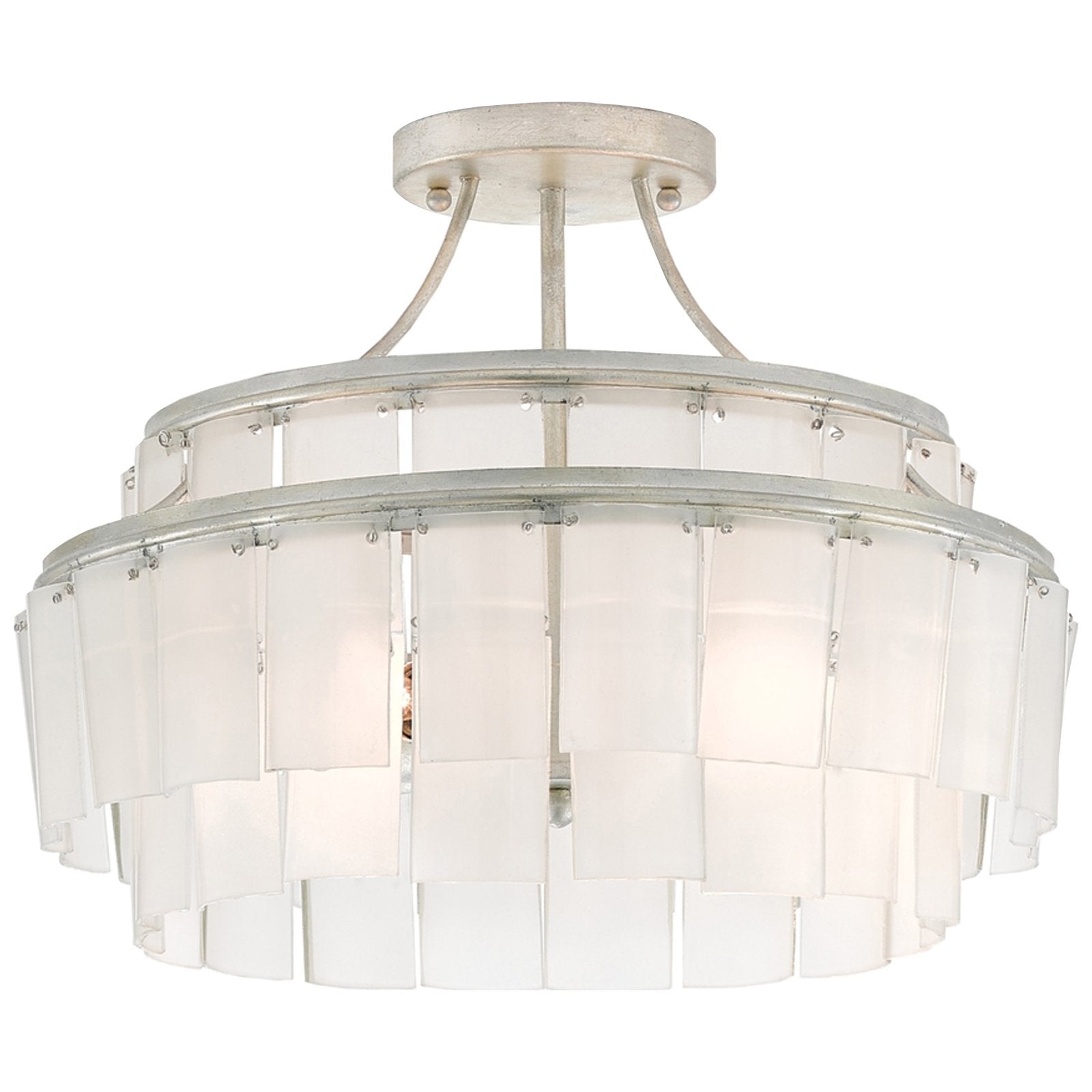 Vintner Blanc Semi Flush Mount In Contemporary Silver Leaf