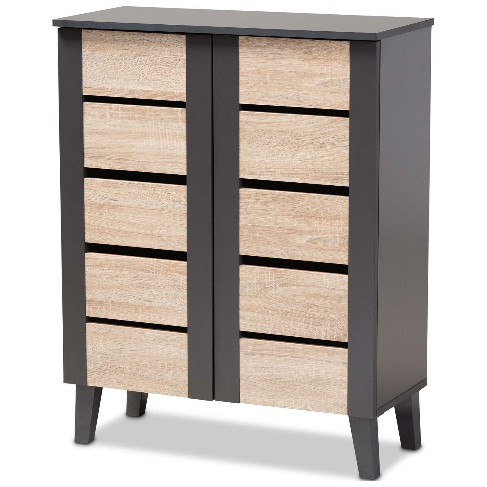 Melle Chests Cabinets Shoe Cabinet Engineer Wood Oak Gray