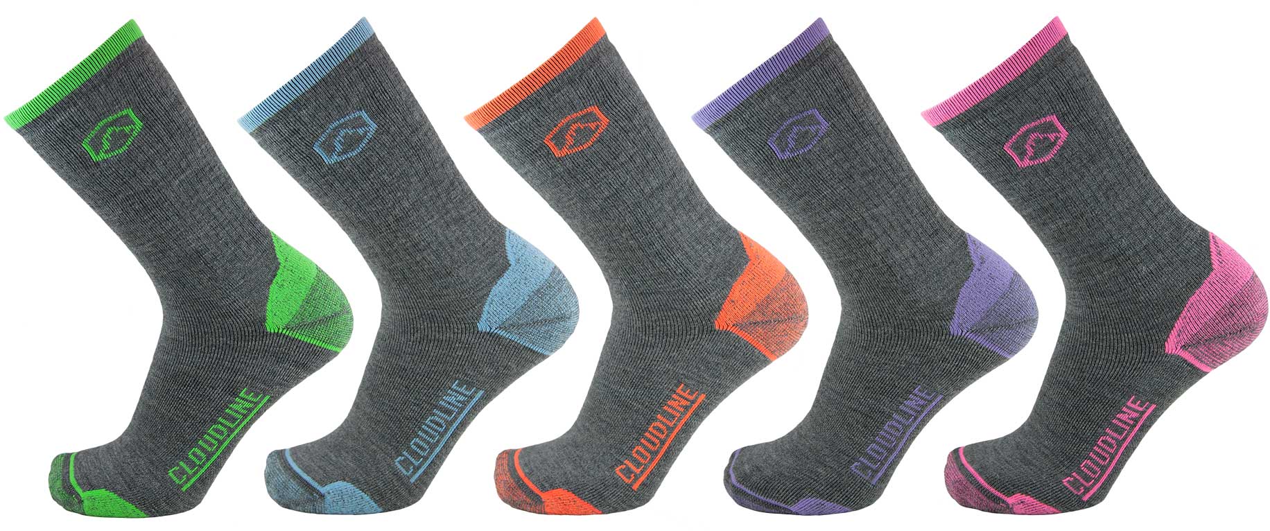 Premium Merino Wool Hiking Socks by CloudLine Apparel