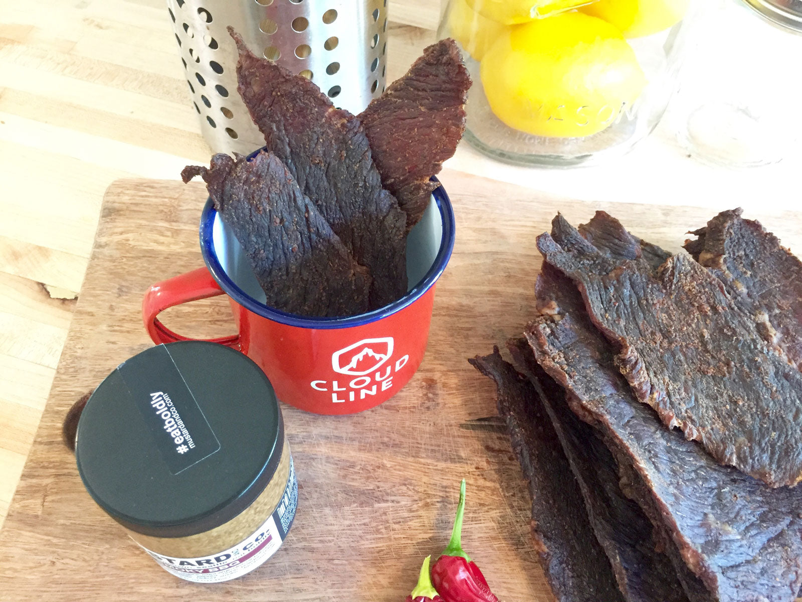 Hiking Food: Mustard and Co. Smoky BBQ Beef Jerky Recipe