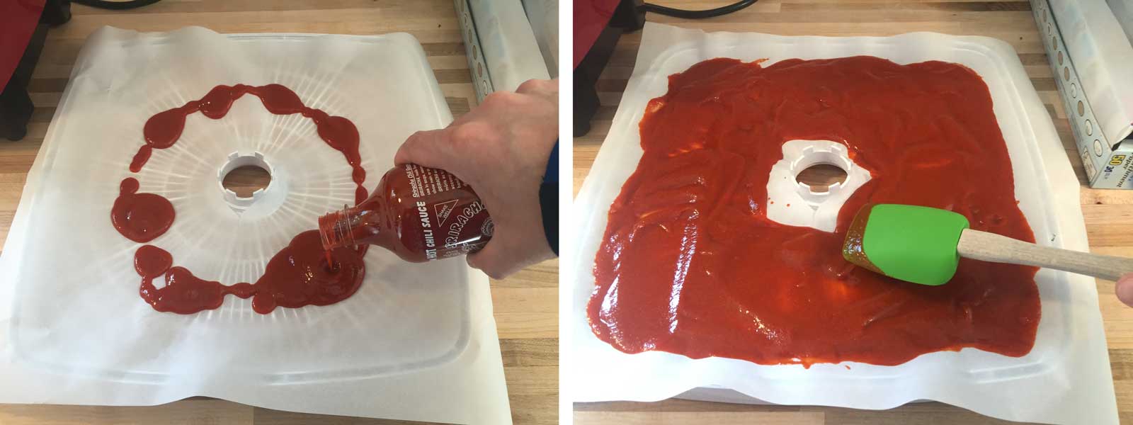 Dehydrating a bottle of Sriracha for backpacking