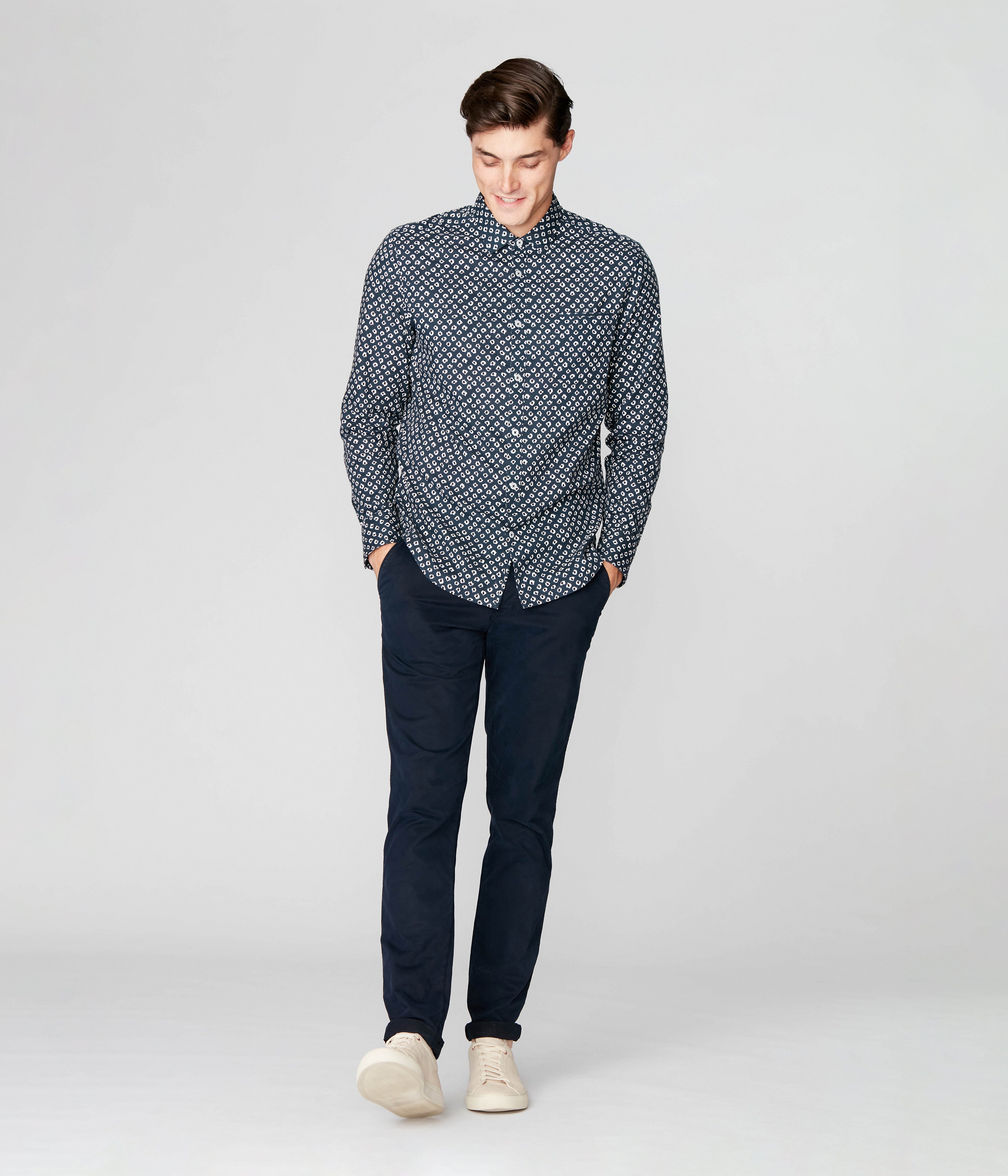 On-Point Print Shirt - Indigo Lynx Jaguar