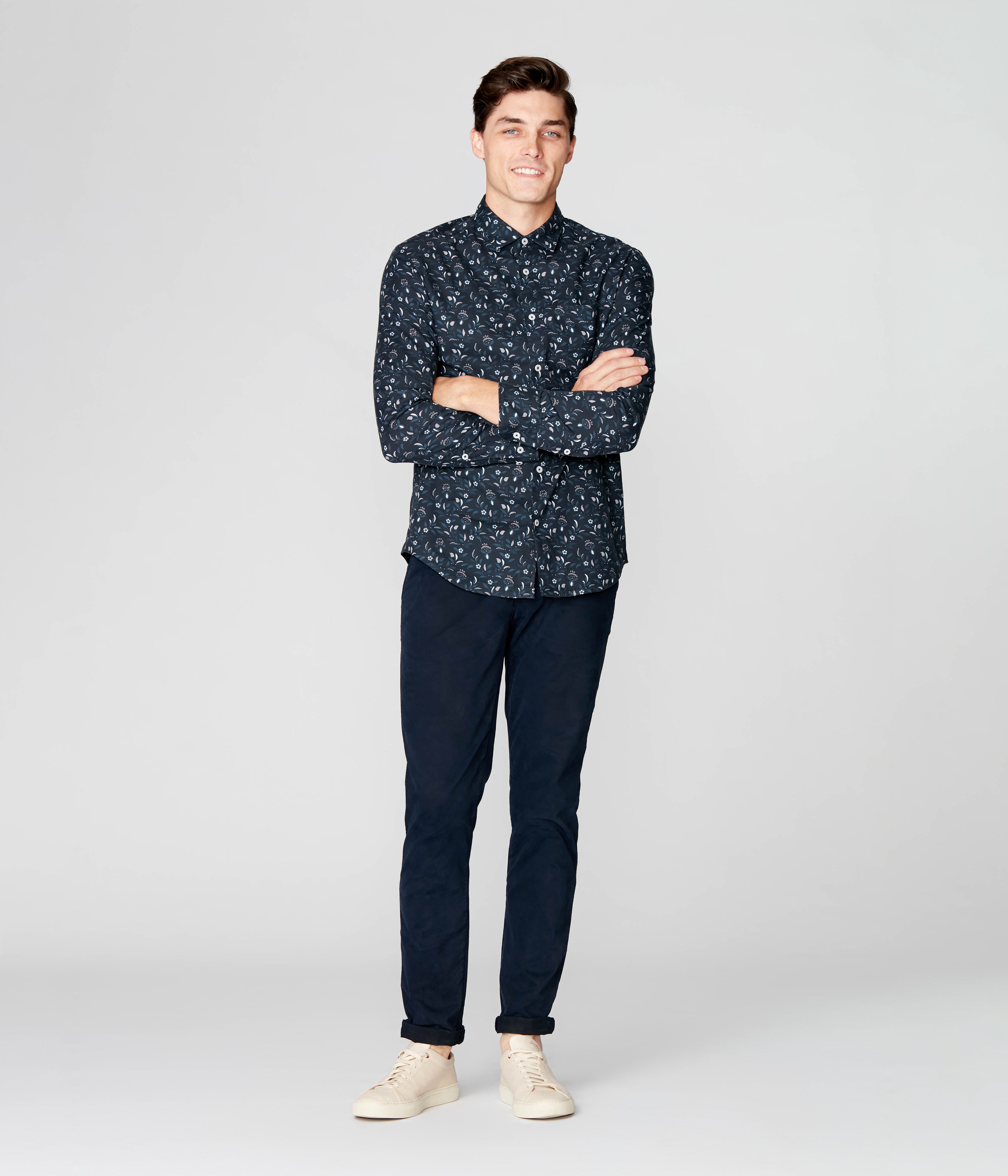 On-Point Print Shirt - Navy Venetian Paisley