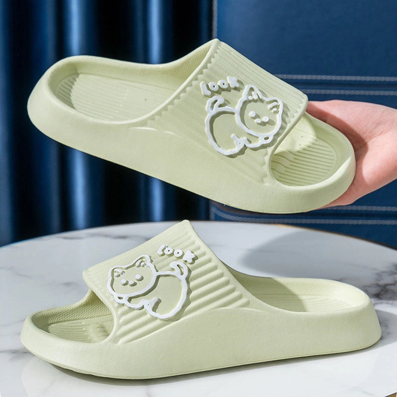 Cat Slippers with Non-Slip EVA Sole for Women
