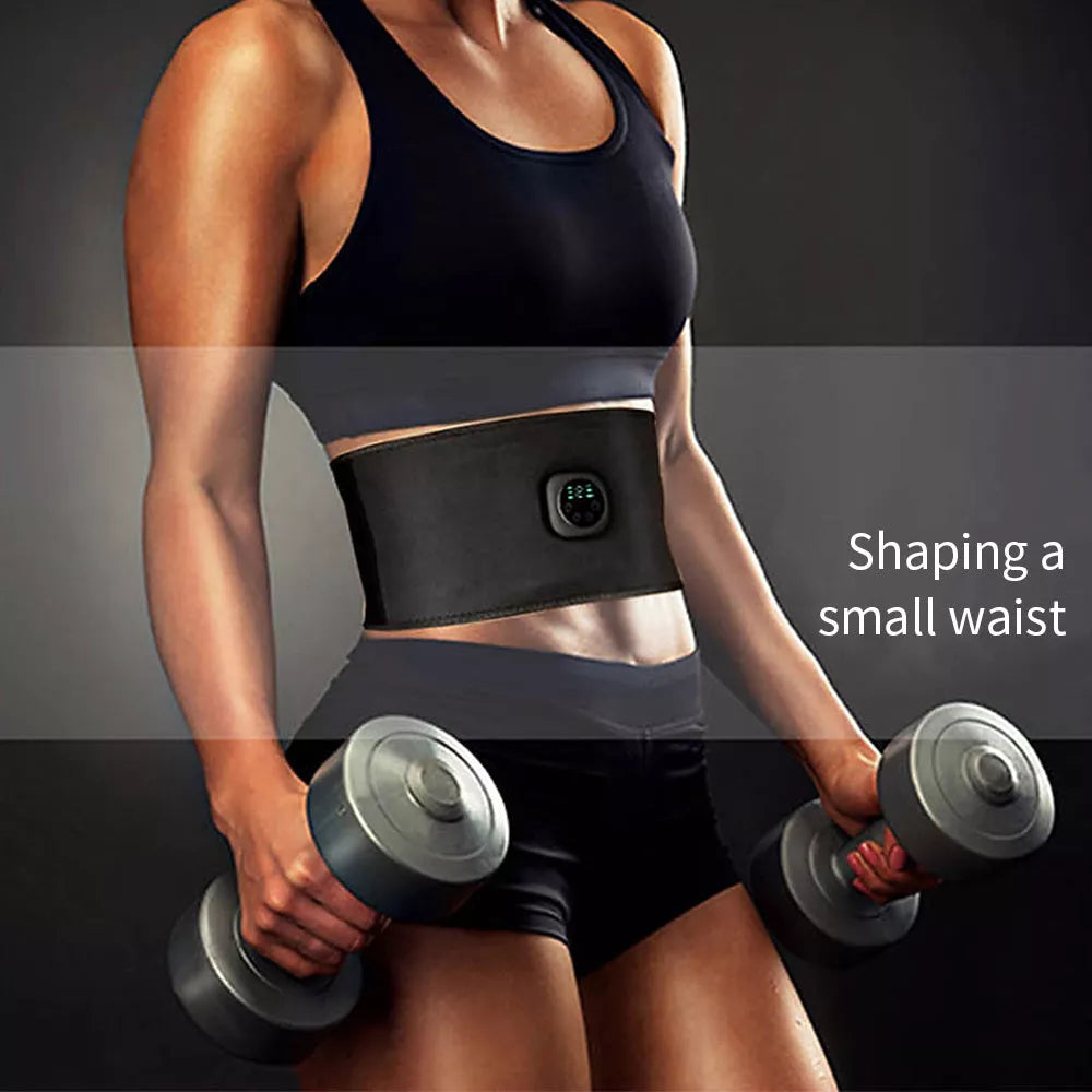 Smart Digital Display Fitness EMS Belt with USB Charging