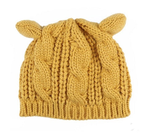 Cosy Cat Ear Knit Beanie for Autumn Winter