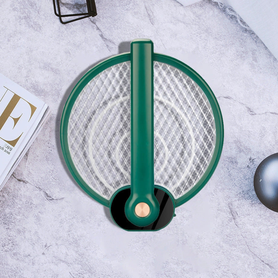 Dual-Mode Electric Mosquito Swatter with UV Light and Safety Grid