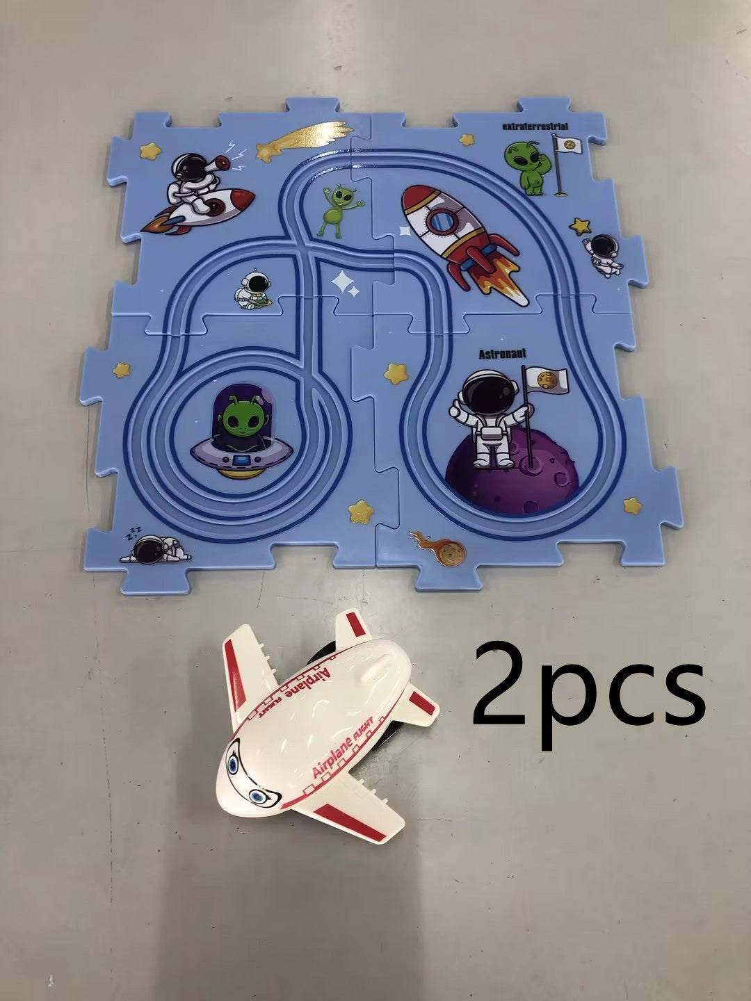 DIY Electric Railroad Speeder Toy with Multiple Puzzle Track Sets