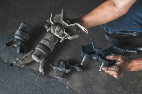 New engine mounts compared to old used engine mounts.