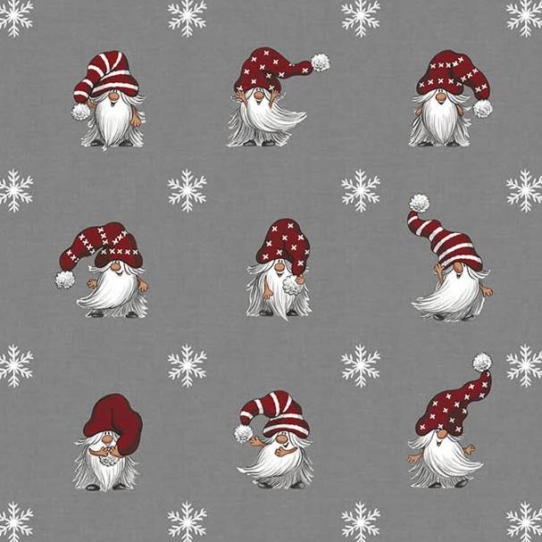 grey christmas fabric