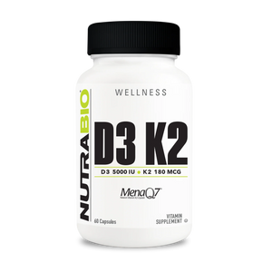 NutraBio Vitamin D3 K2 Mena-Q7 - 5000 IU D3 - Complete Health