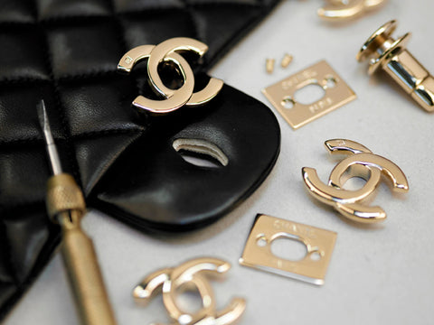 Chanel Beige Embossed Lambskin Leather L Yen Wallet