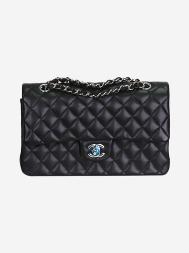 CHANEL Calfskin Quilted Small Top Handle Flap Black 1255470