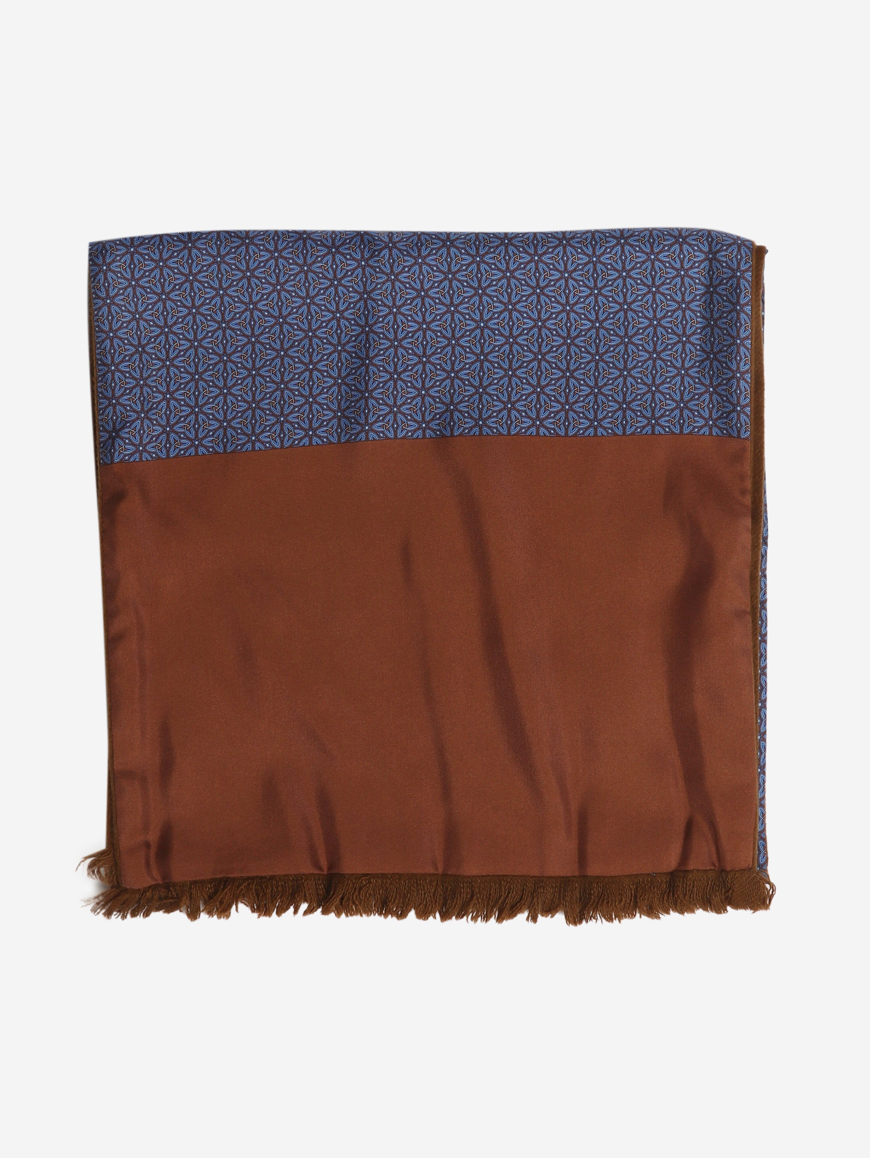 image of Brown silk and angora-blend scarf