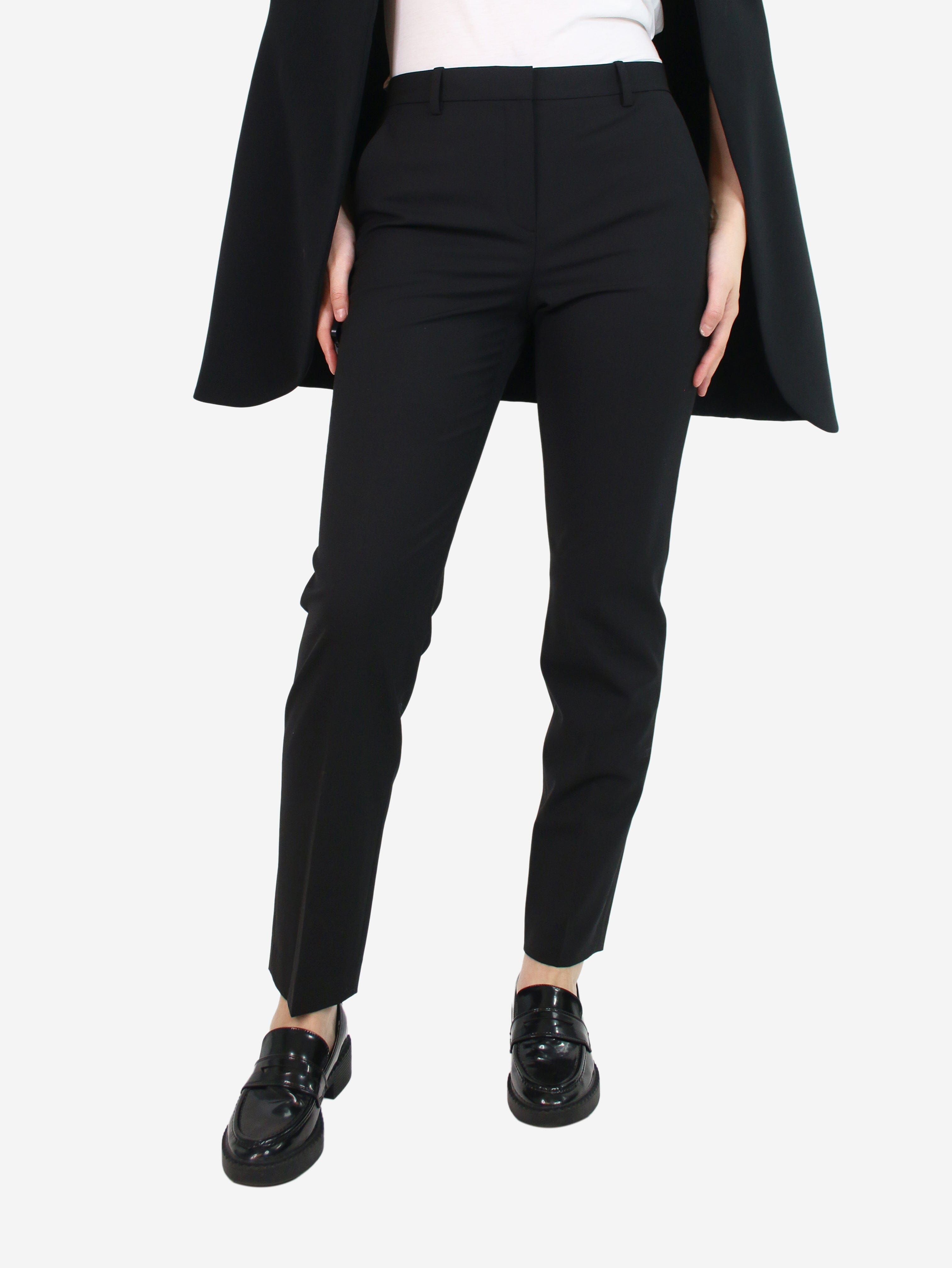 Image of Black straight-leg trousers - size UK 6