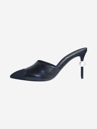 Chanel Black Patent Cap-Toe Ballerina Flats - Size EU 39.5 at 1stDibs