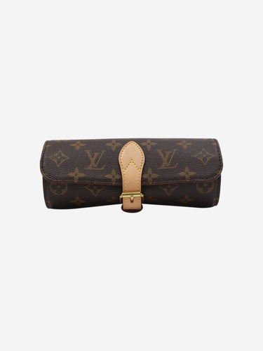 Louis Vuitton Brown Damier 3 Watch Case Monogram Canvas Bowler