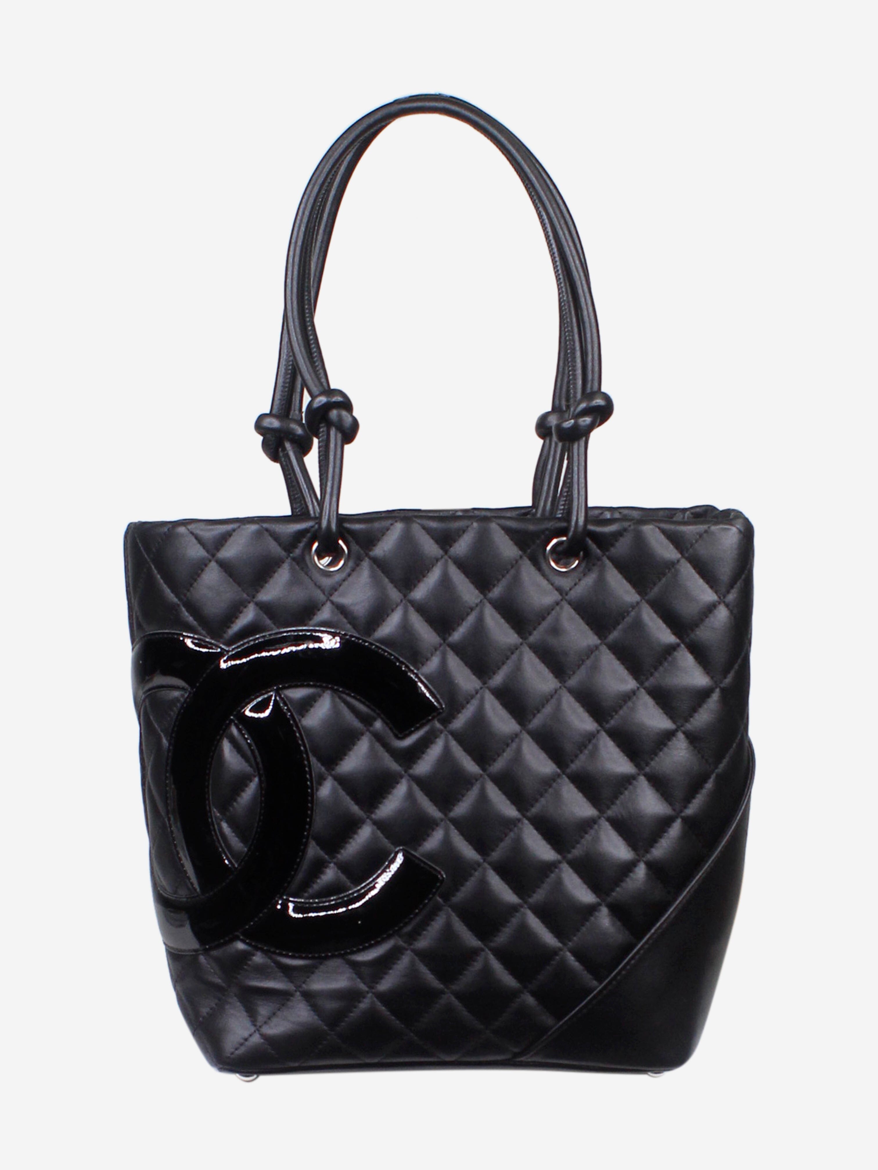 Image of Black 2005-2006 quilted Cambon ligne tote bag