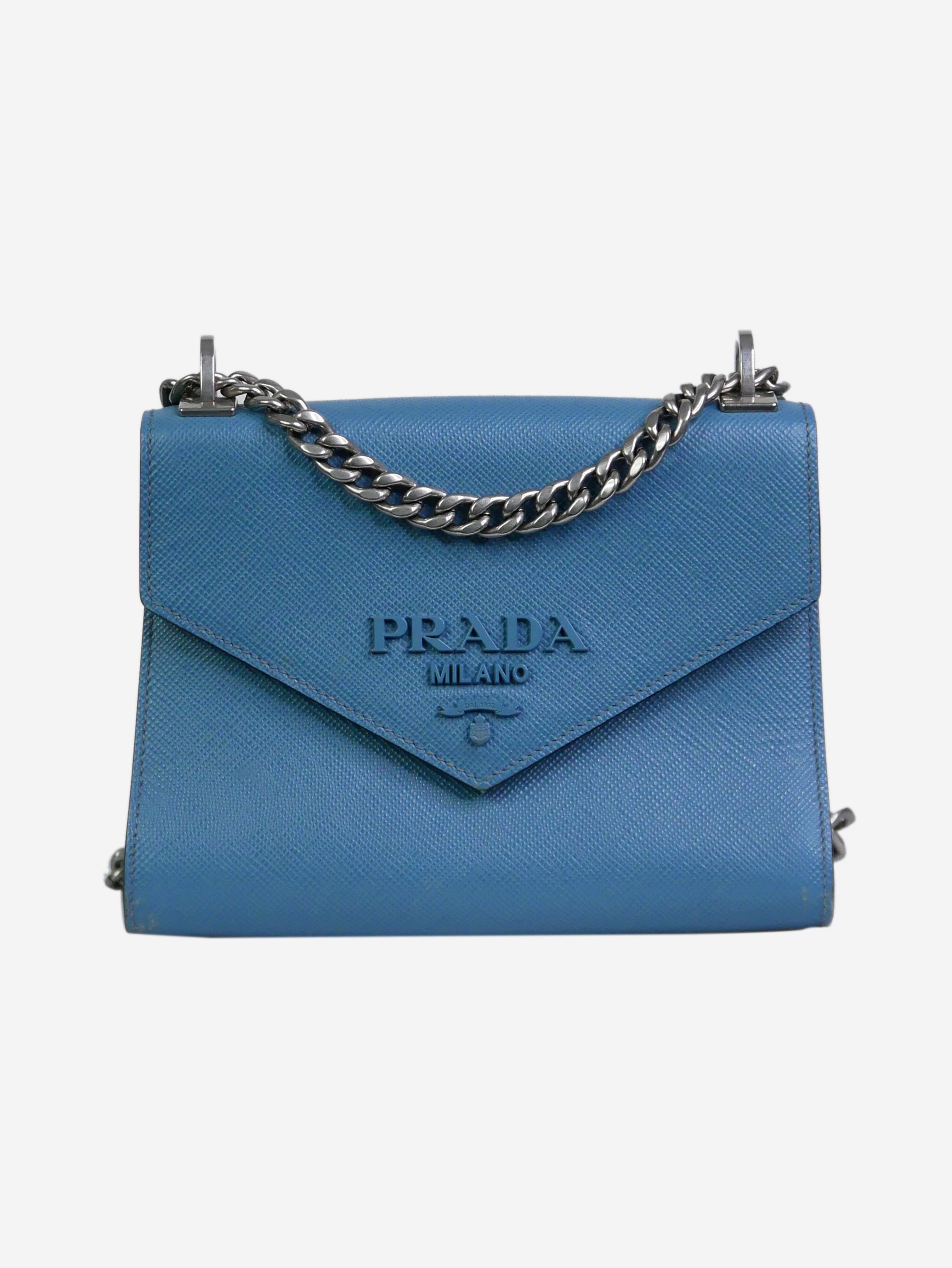 PRADA 1BD127 Logo/Crossbody monochrome Bag Chain Shoulder Bag