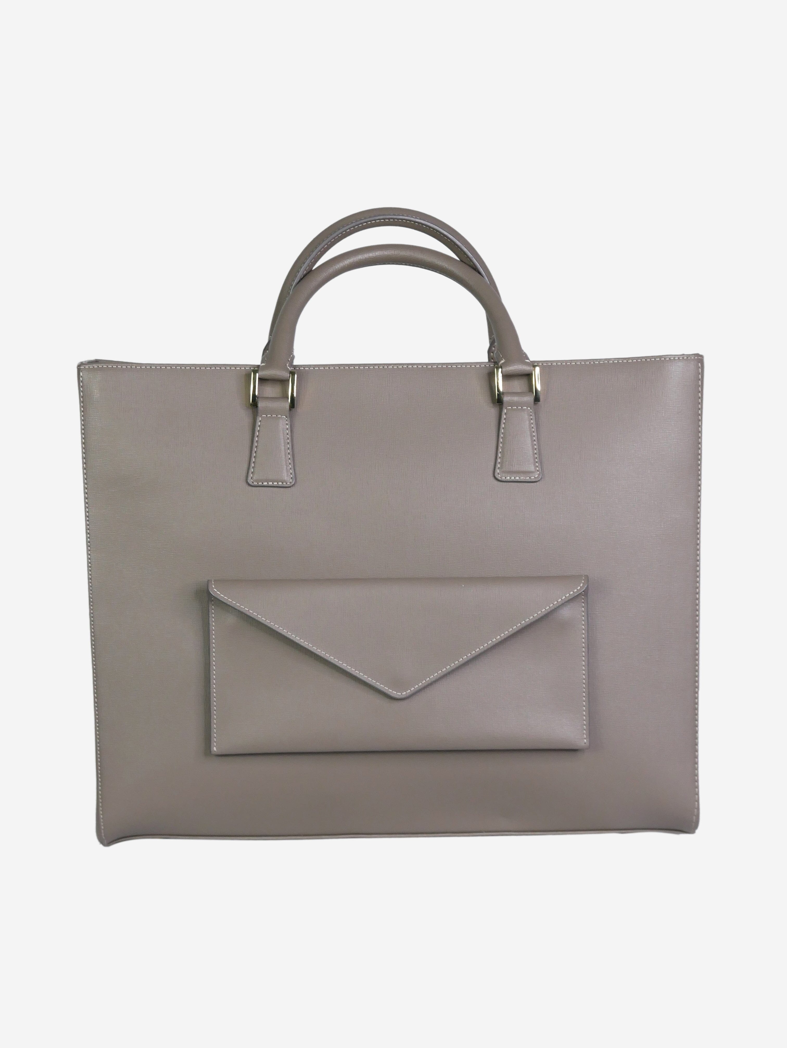 Hermes Hermès Fourre Tout Grey Canvas Tote Bag ()