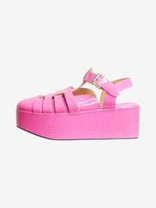 Pool pillow leather sandal Louis Vuitton Pink size 39 EU in