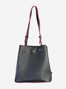 LV Alt. Black & White Speedy Small Duffle Crossbody Shoulder Bag Purse