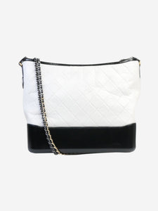 Bonhams : CHANEL BLACK AND WHITE FLORAL PRINT QUILTED CLASSIC FLAP BAG WITH  SILVER TONED HARDWARE (includes serial sticker, info booklet, authenticity  card, original dust bag and box)