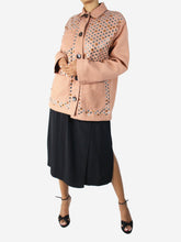 Load image into Gallery viewer, Orange long-sleeved bejewelled button-up jacket - size IT 42 Coats &amp; Jackets Bottega Veneta 
