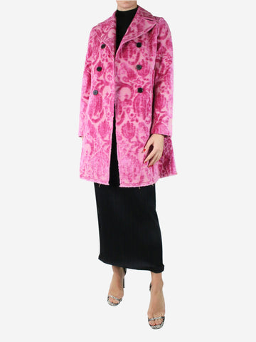 Pink double-breasted coat - size IT 40