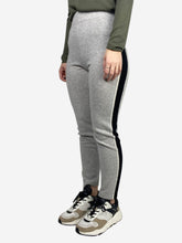 Load image into Gallery viewer, Grey knitted trousers with side stripe - size S
