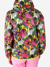 Load image into Gallery viewer, Yellow packable floral printed rain jacket - size UK 8
