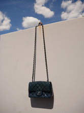 Load image into Gallery viewer, Chanel Blue Patent Mini Rectangle Bag
