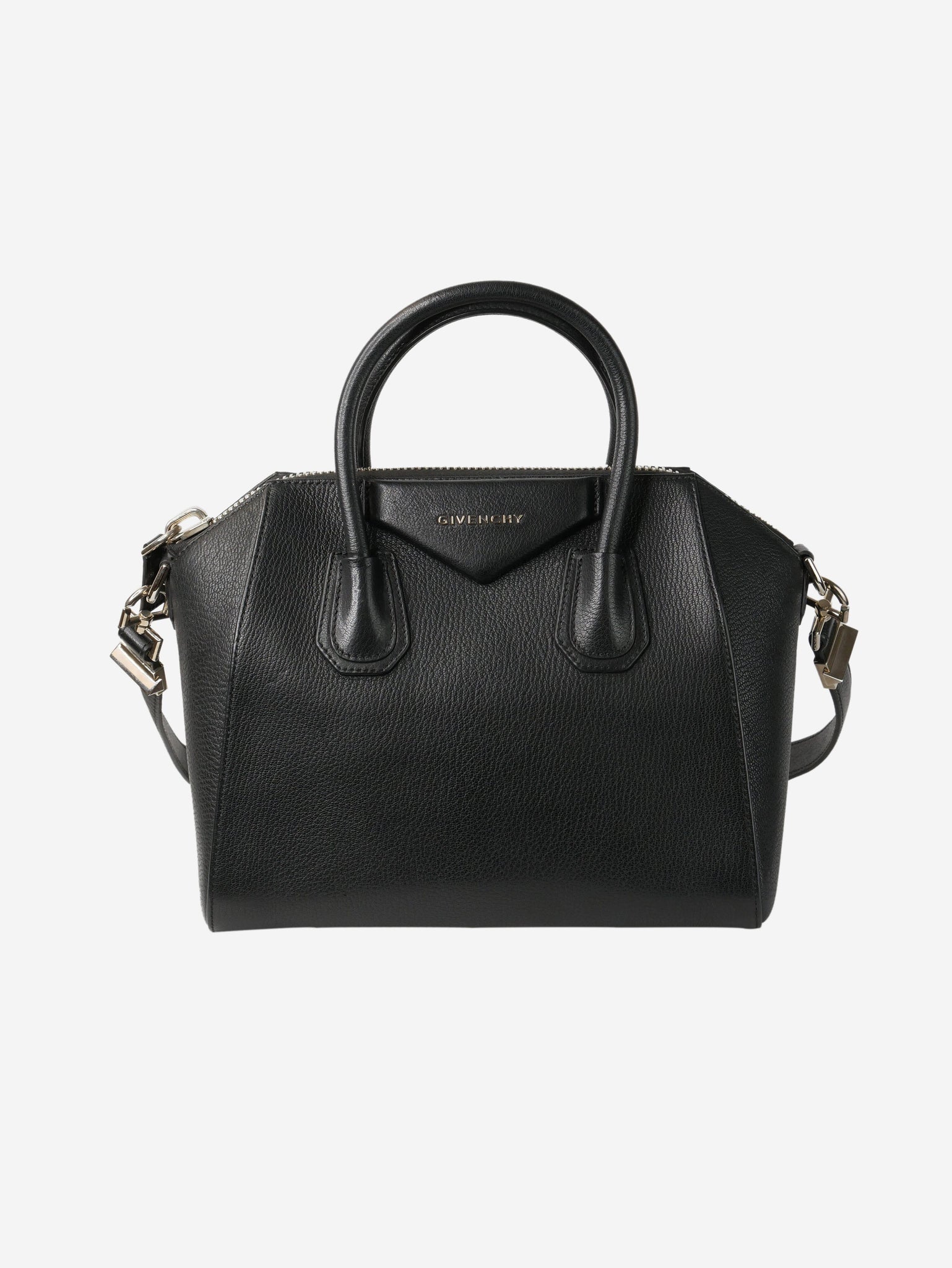 Black pre-owned Givenchy Antigona leather tote bag | SOTT
